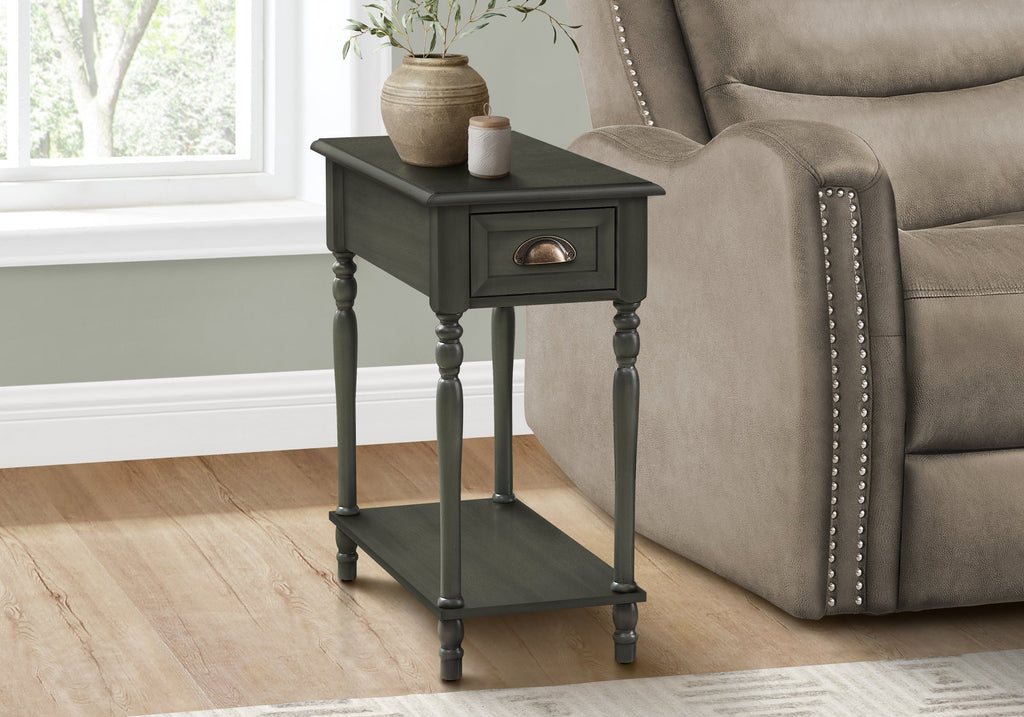 2 Tier Accent Table with Storage Drawer