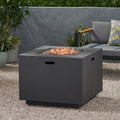 33" Outdoor Iron Square Propane Fire Pit