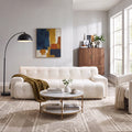 88 In. Cloud 3 Seater Chenille Sofa with Button Tufted Design