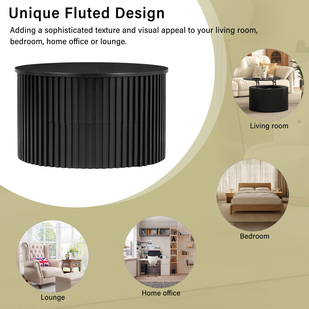 Vibe Haus Round Lift Top Coffee Table