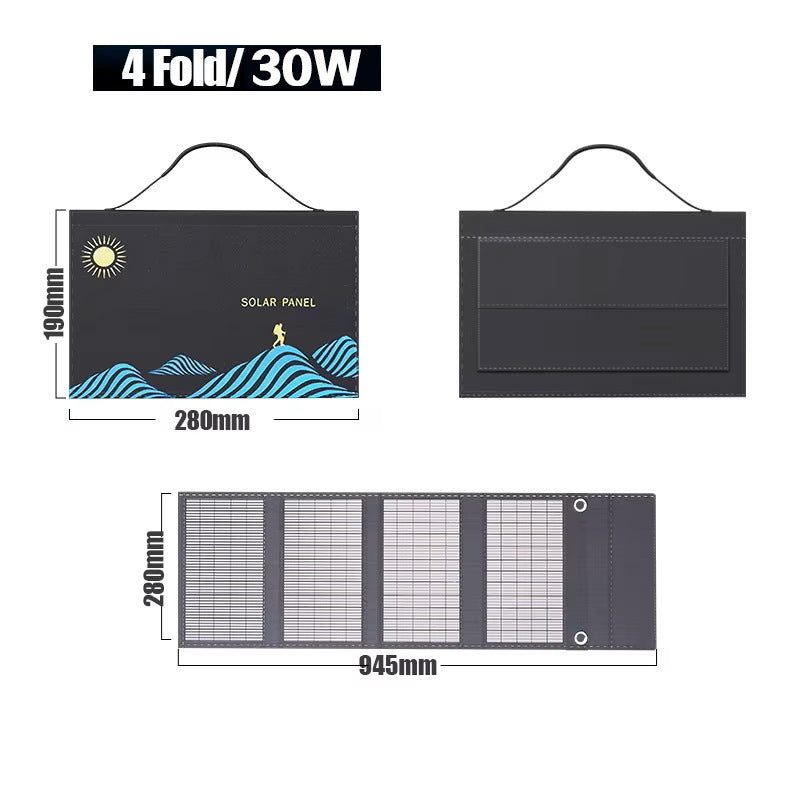 Solar-powered Foldable USB Charger