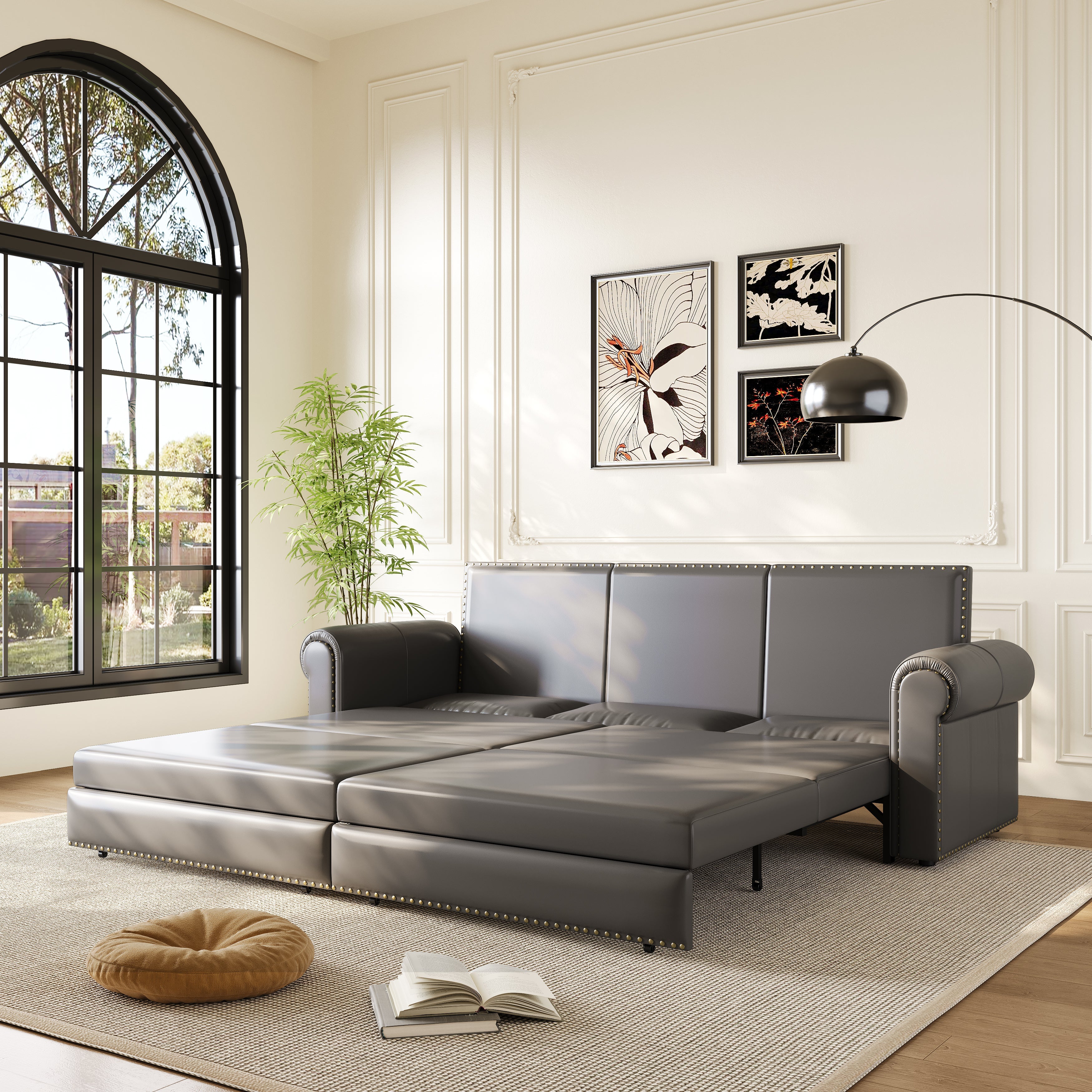 Chesterfield Sofa - 93.7" King Pull Out Sofa Bed