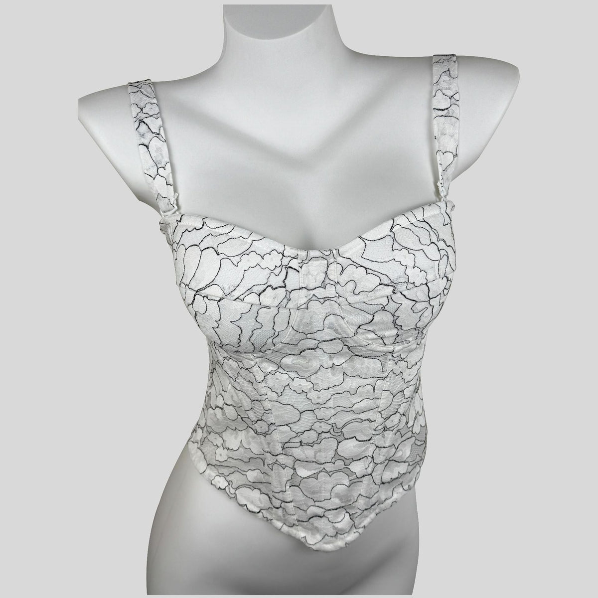 Micro-perforated Color-block Mesh Strapless Camisole For Women