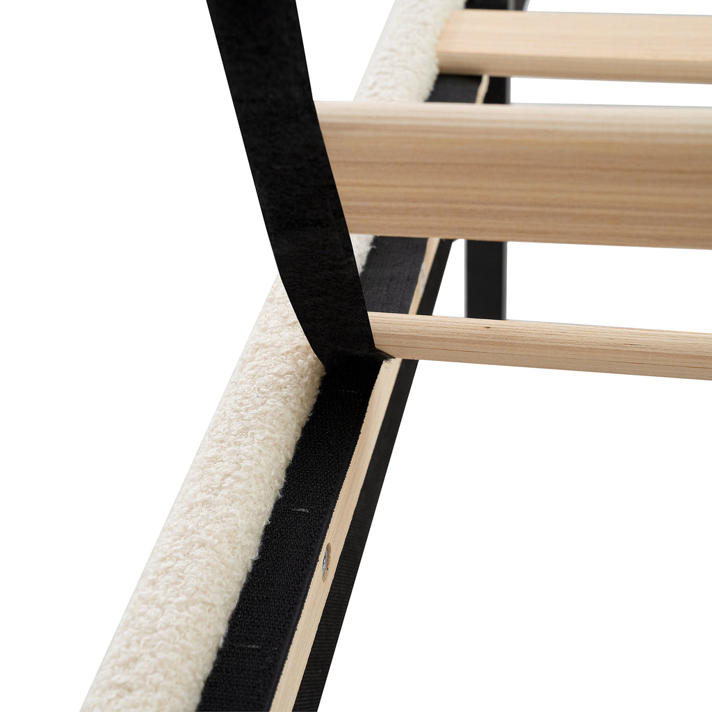 Queen Size Bed Frame with Upholstered Headboard