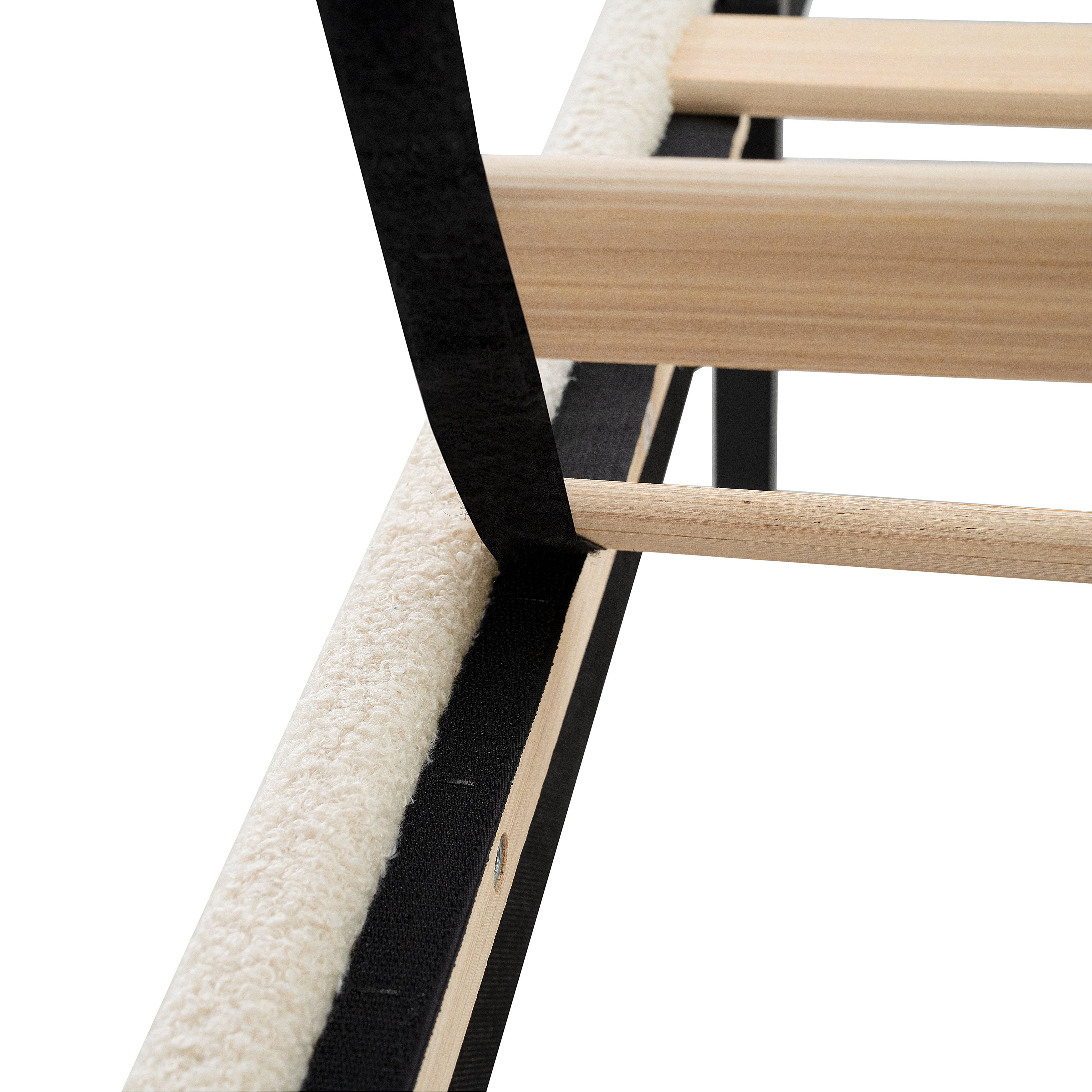 Queen Size Bed Frame with Upholstered Headboard
