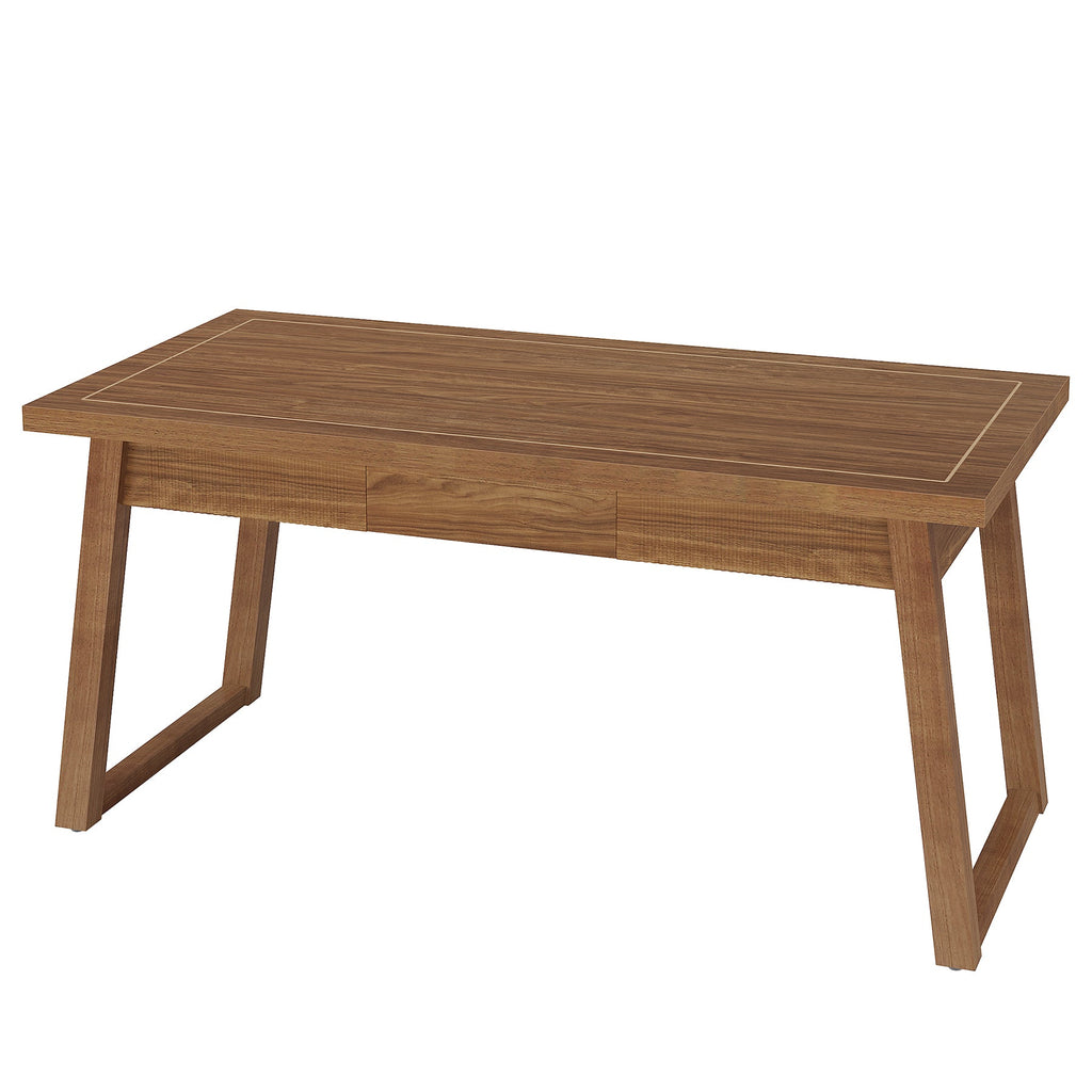 55” Mid-Century Modern Executive Desk with Drawer