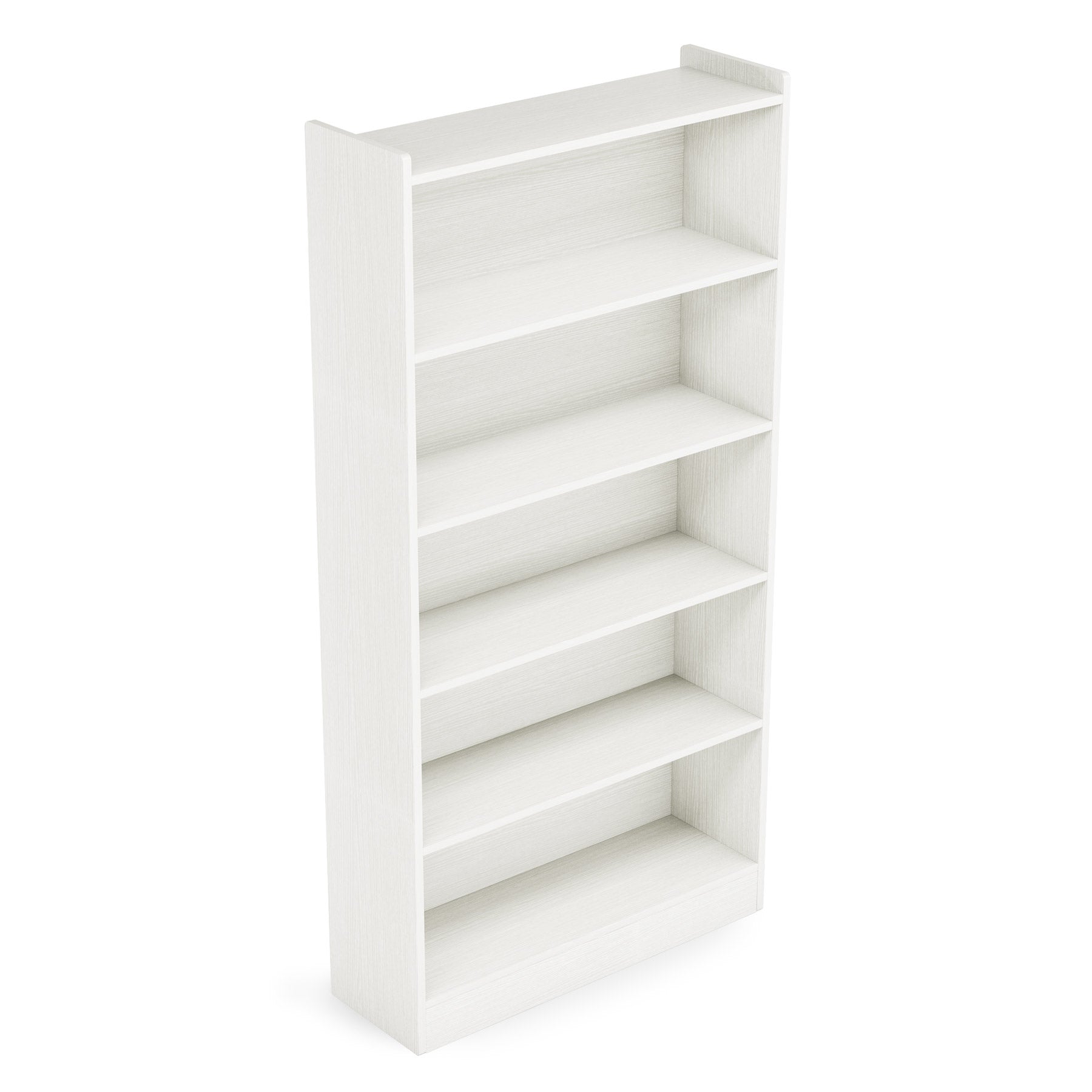 70.87" 6-Tier Modern White Library Bookshelf