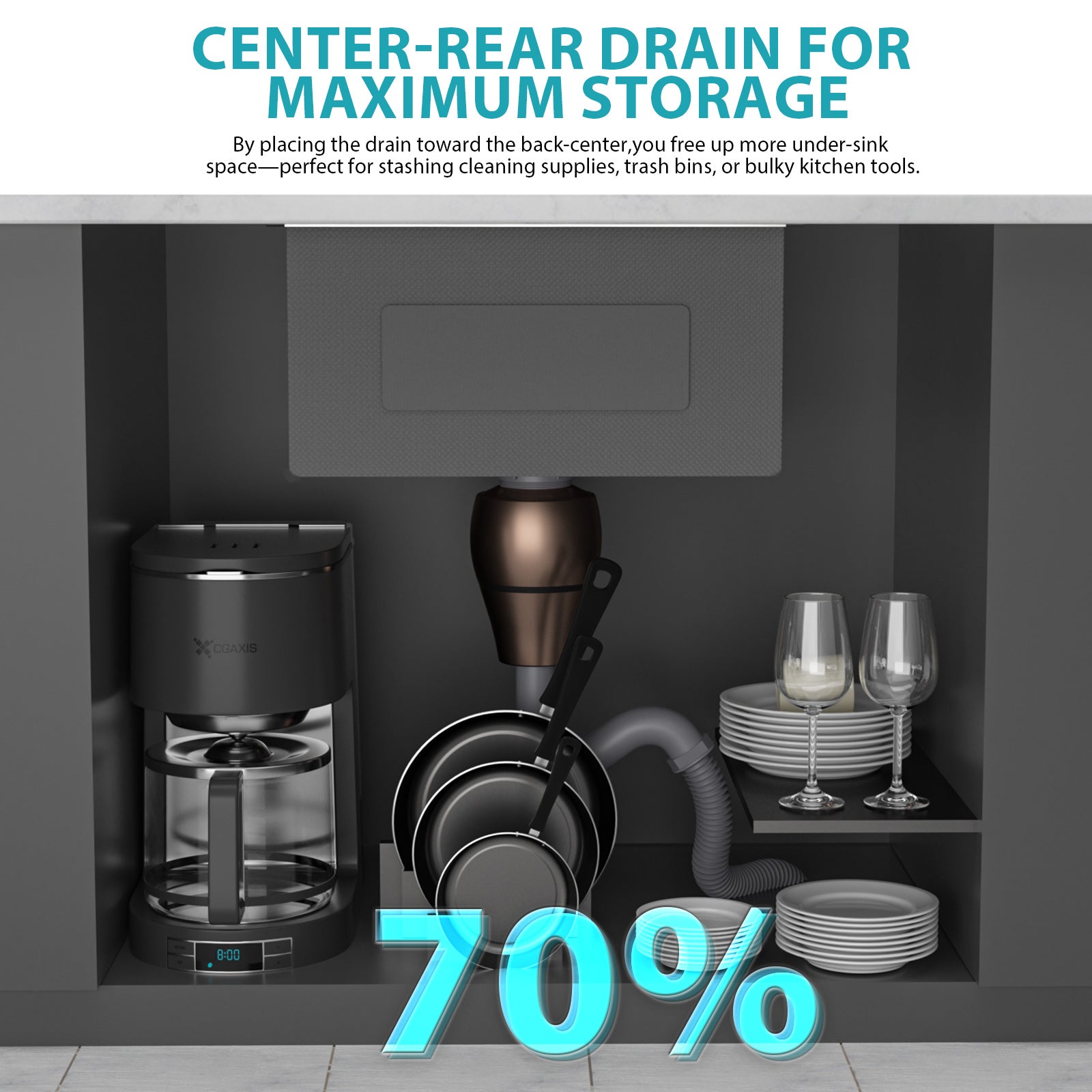 30" Drop-In Gunmetal Kitchen Sink