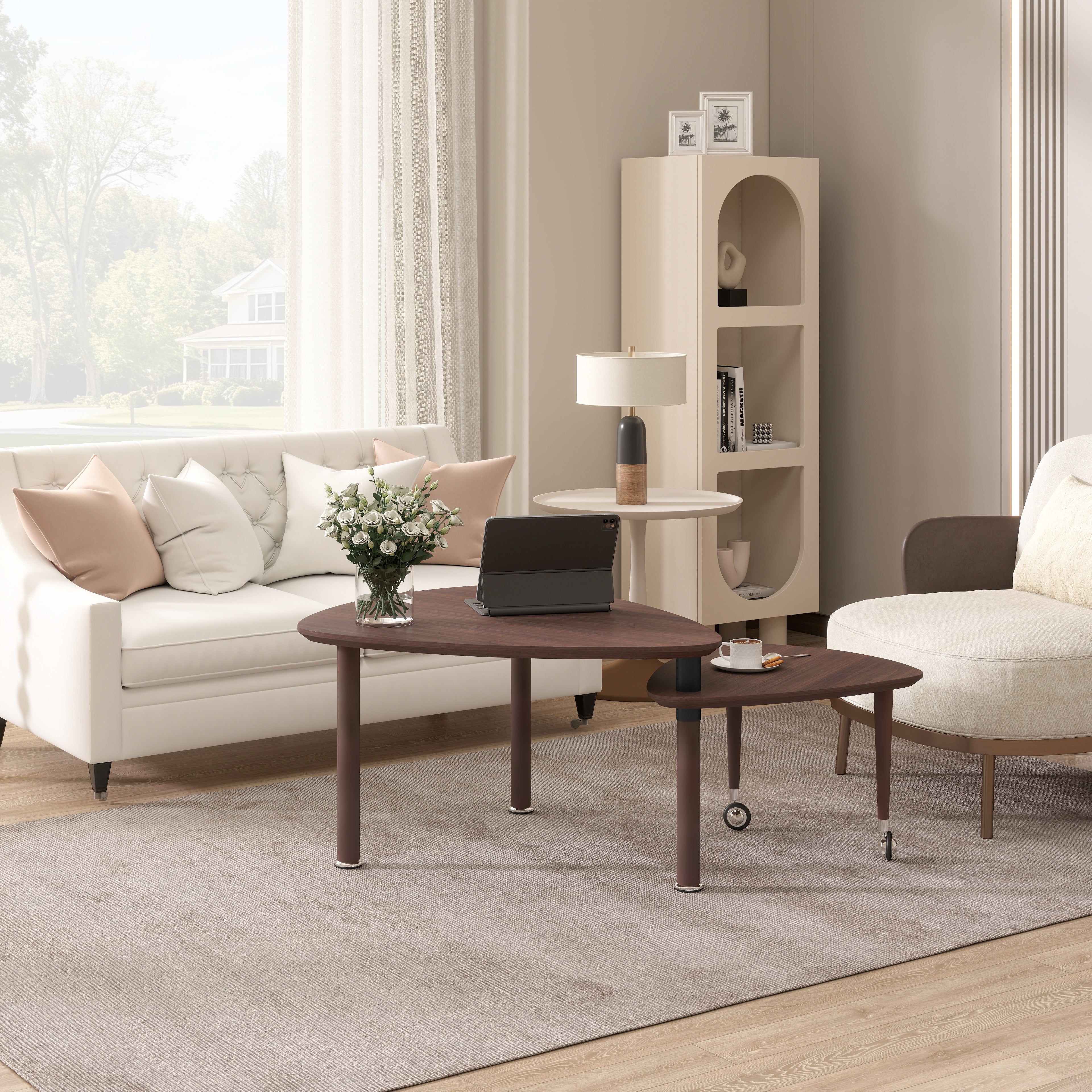 360 Degree Rotatable Modern Coffee Table