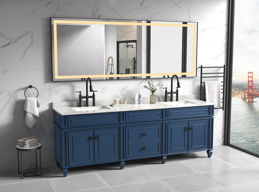 118" x 36" LED Bathroom Mirror with Aluminum Frame