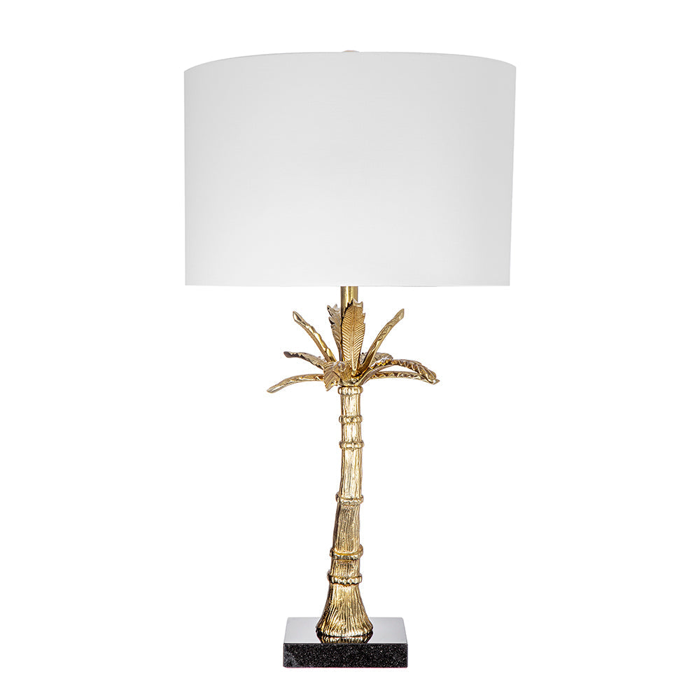 D16x31" Leaf Lamp with Marble Base