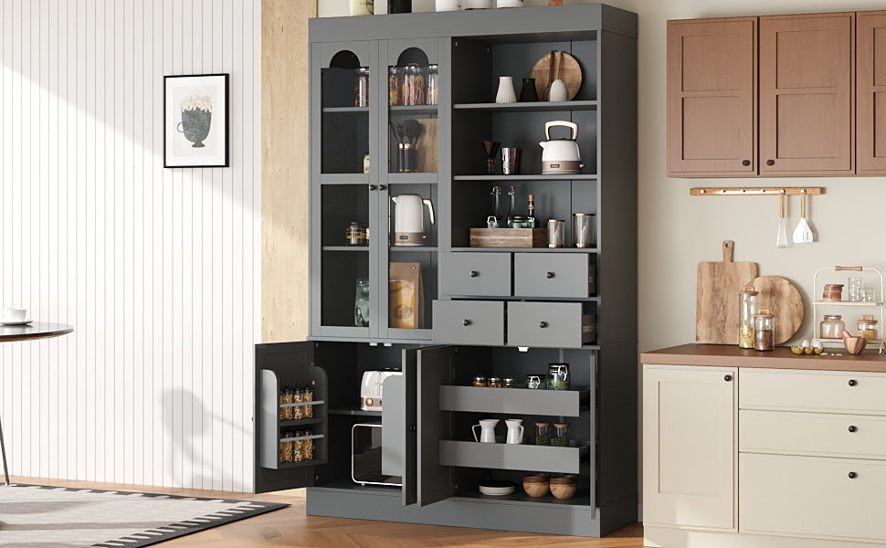 TOPMAX Freestanding Buffet with Hutch