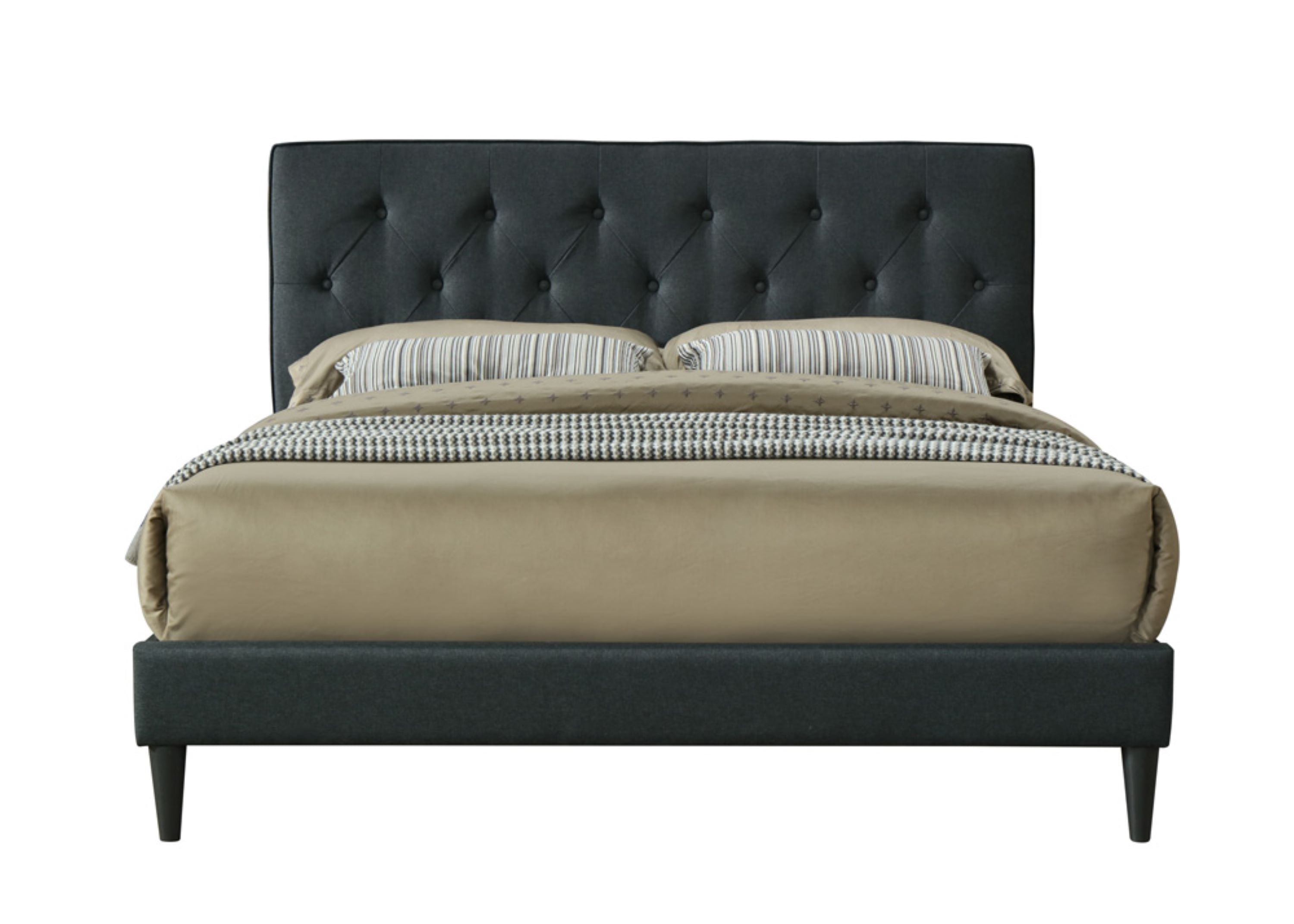 Twin Sized Tufted Bed in a Box with USB Charging