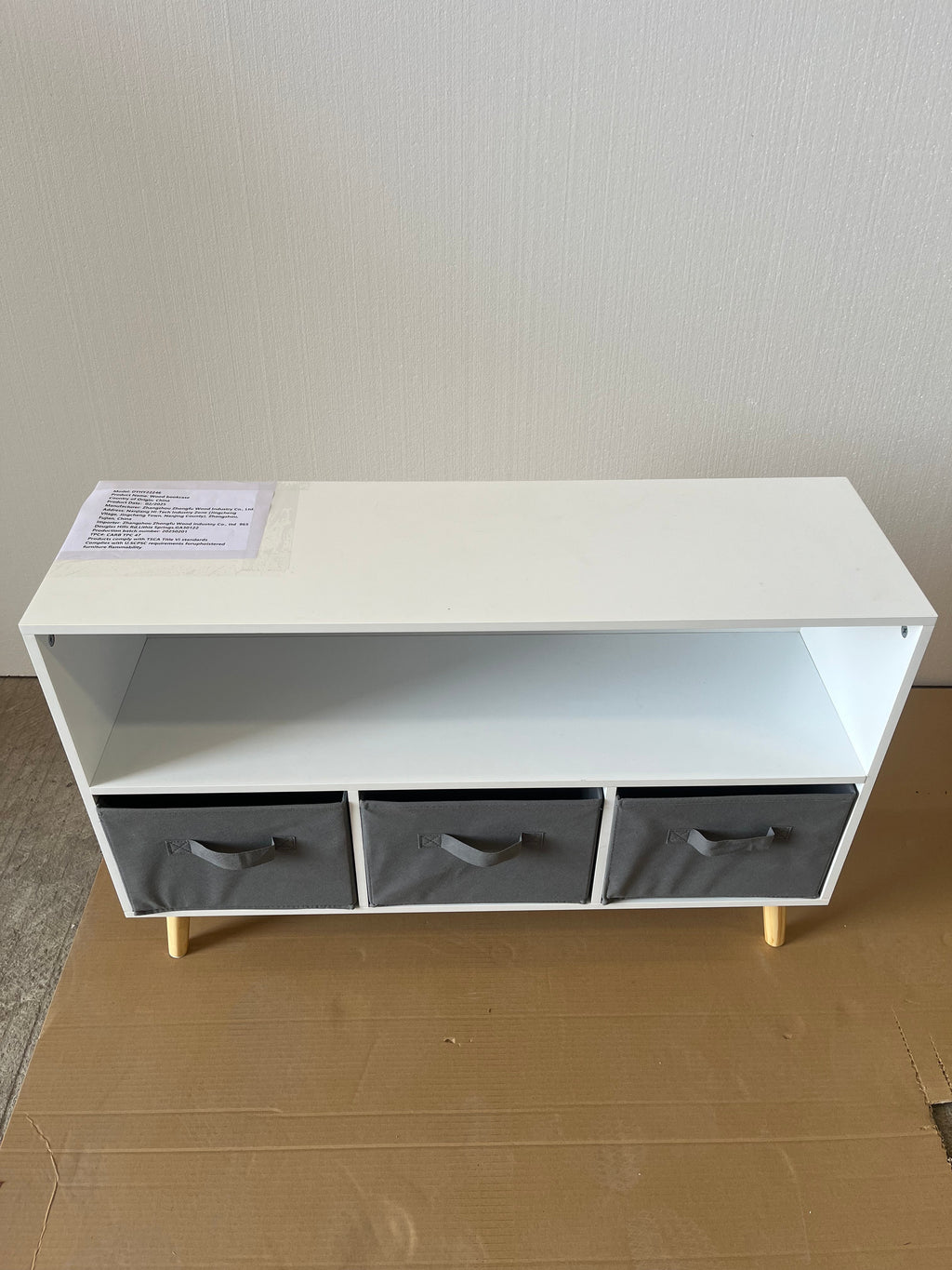 Kids Bookcase With Collapsible Fabric Drawers
