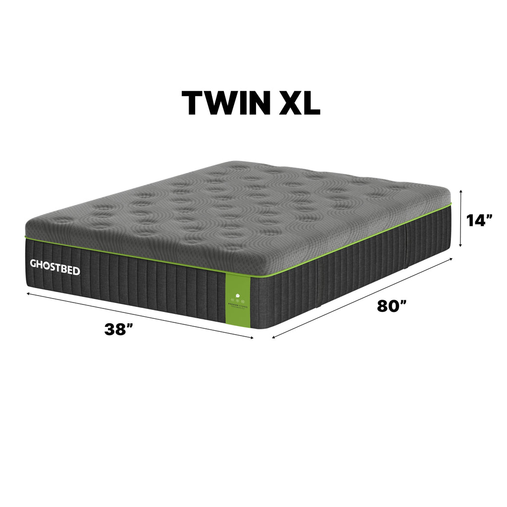 GhostBed Premium 14" Twin XL Hybrid Mattress