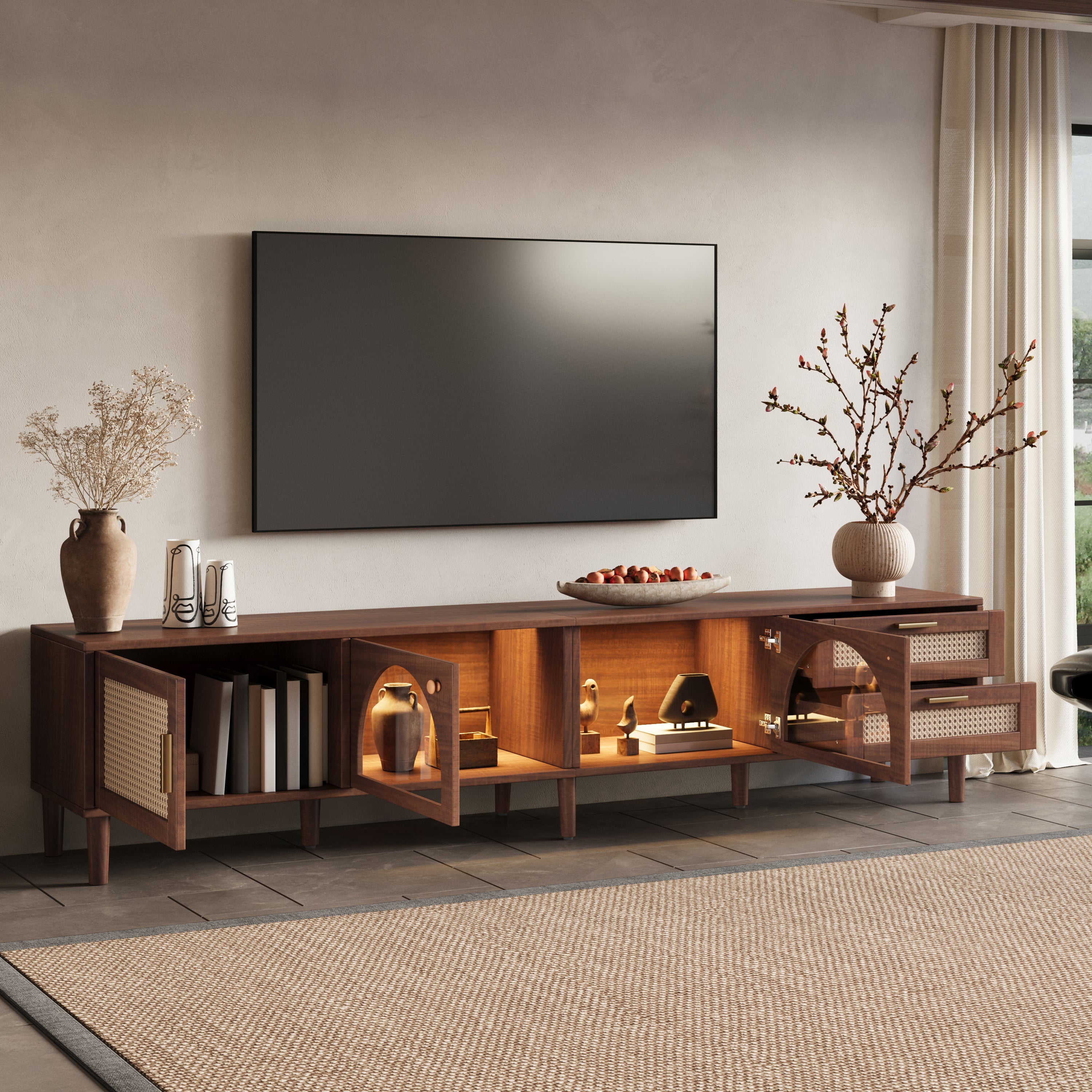 86 Inch TV Stand for TVs Up to 90"