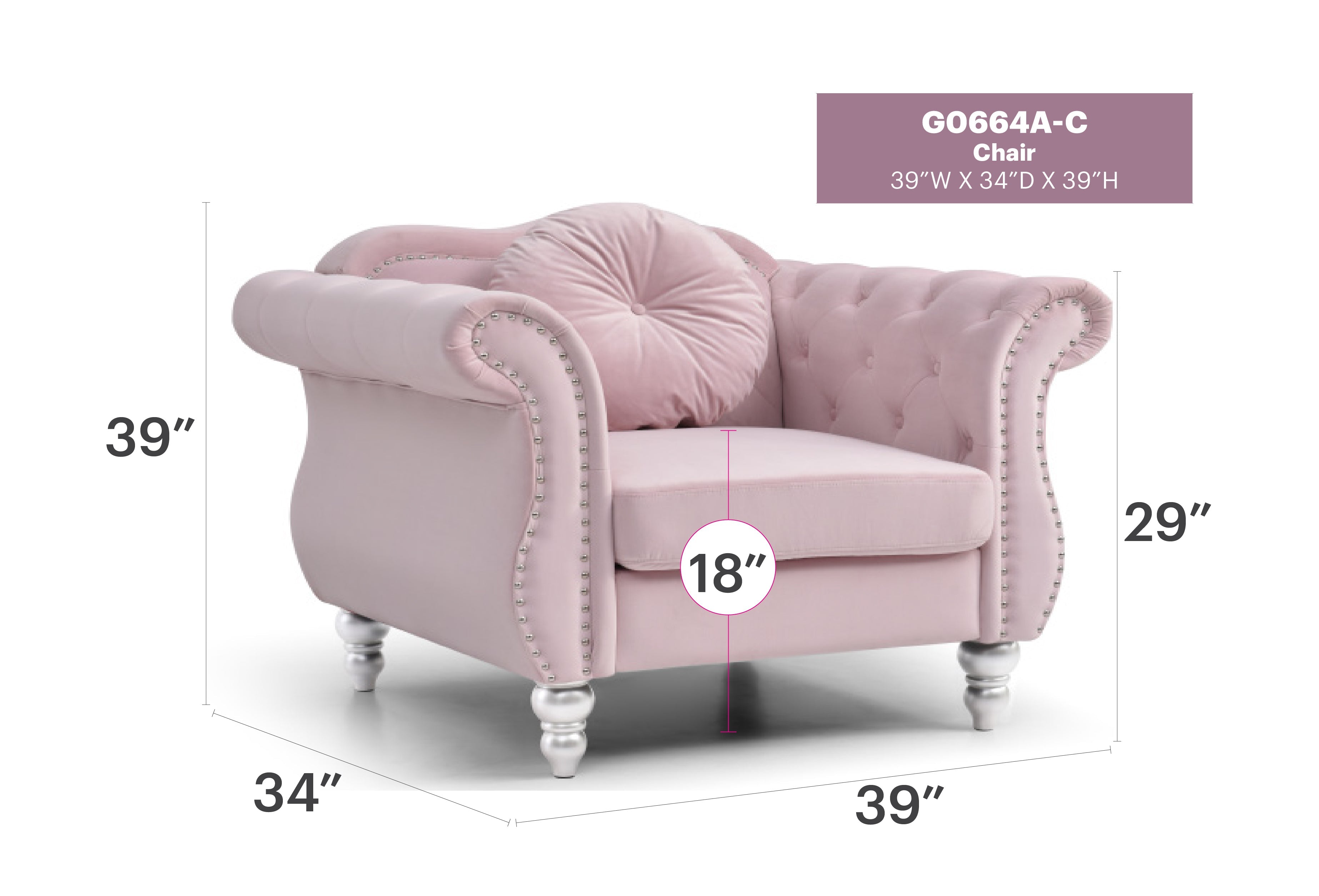 Chic Transitional Accent Chair