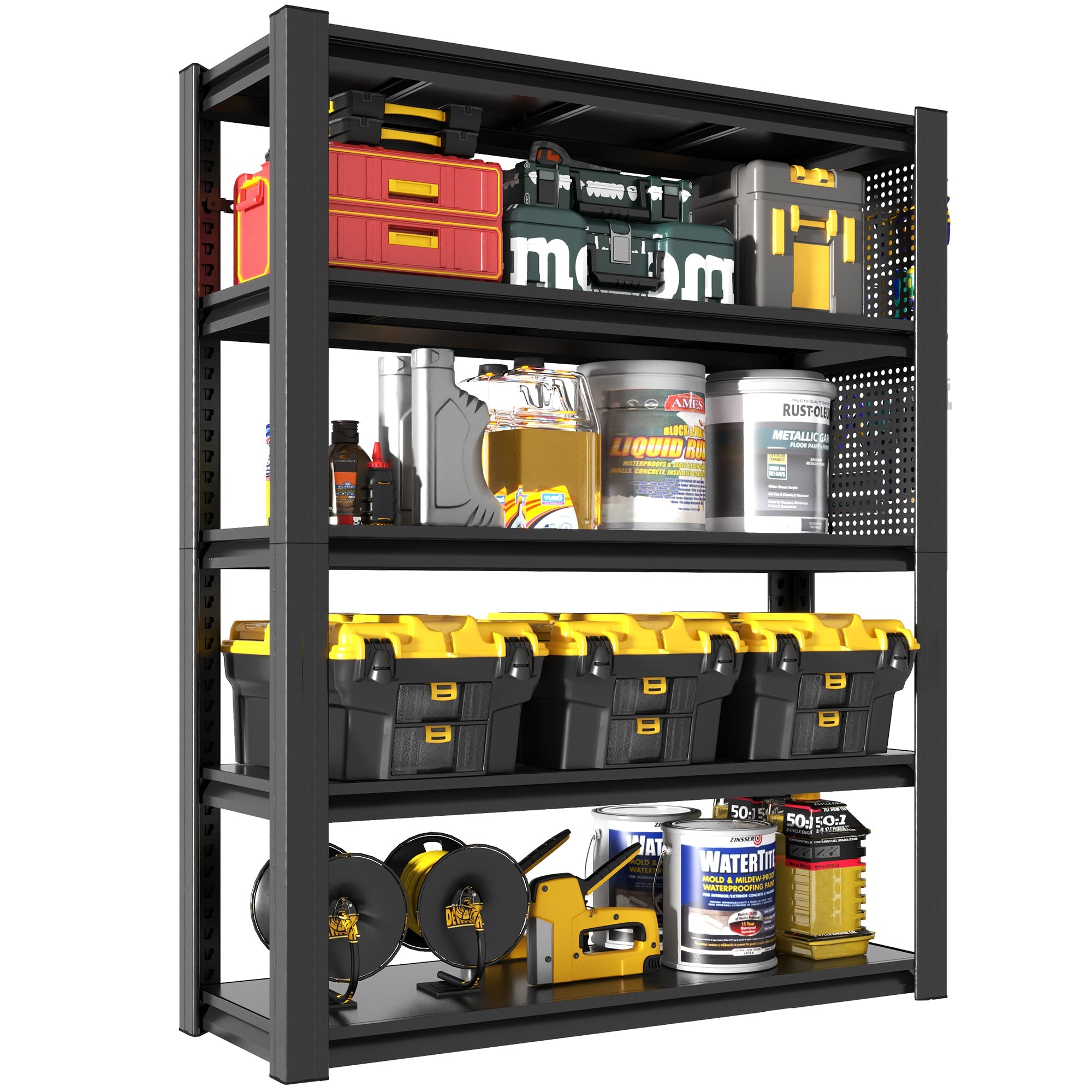 Heavy-Duty 5-Tier Adjustable Storage Shelving Unit - 78"H