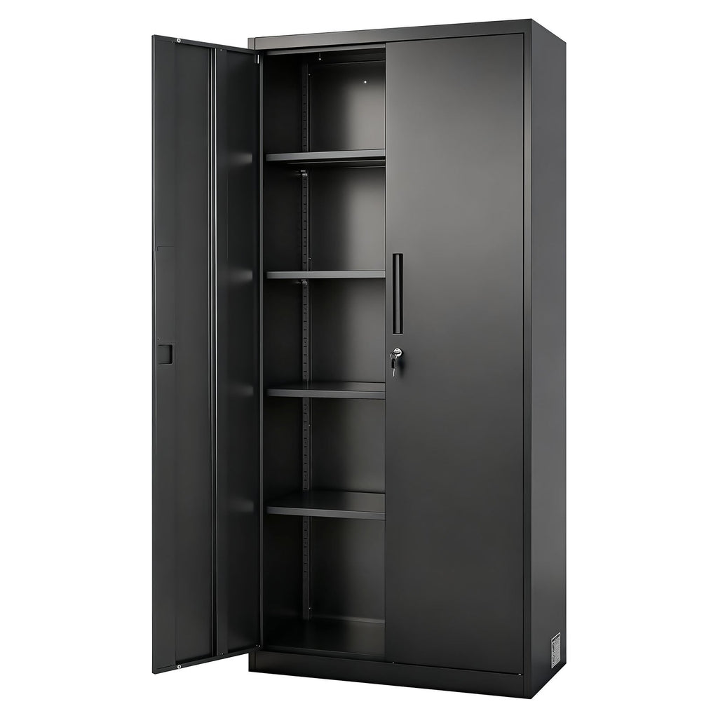 Metal Storage Cabinet with Lockable Steel Construction