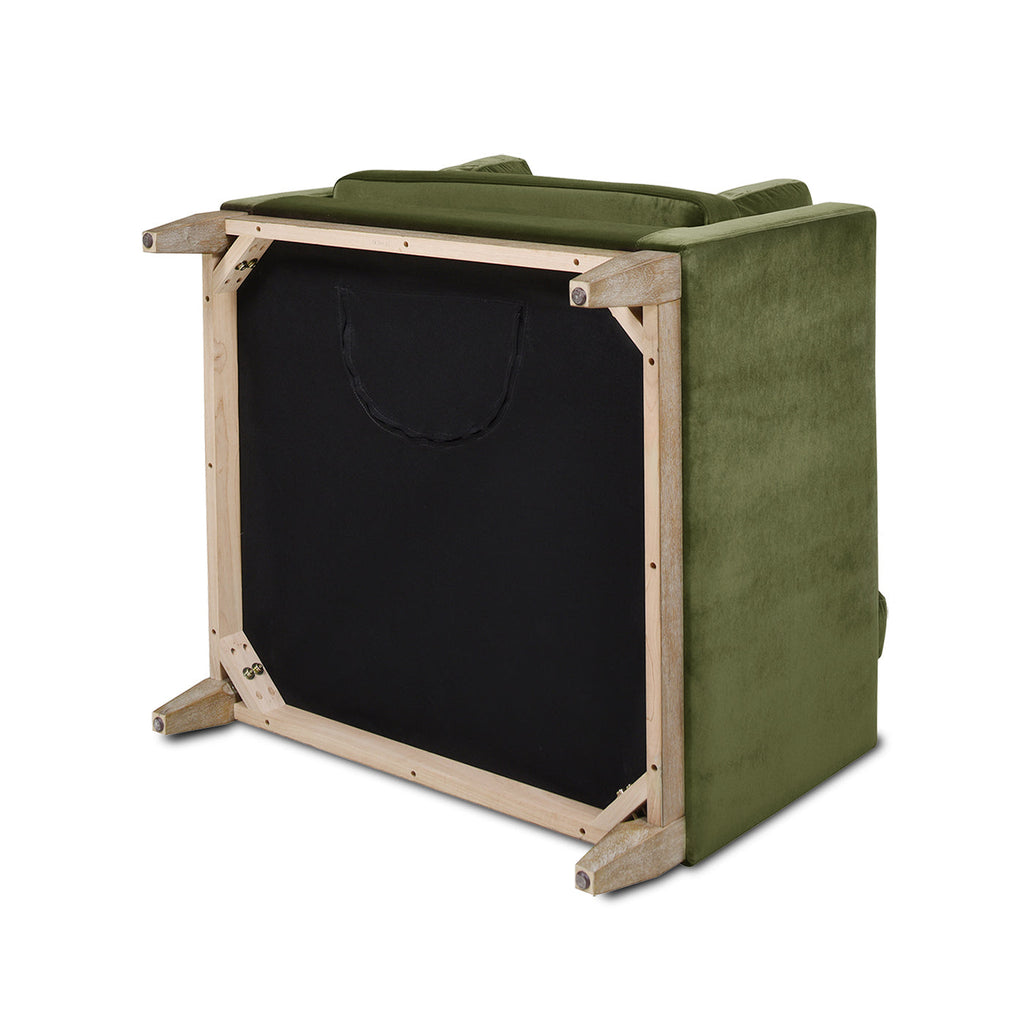 Knox 36" Modern Farmhouse Arm Chair, Olive