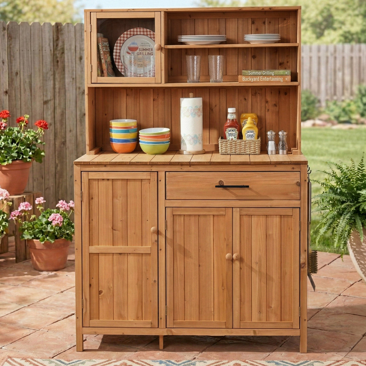 TOPAMX Potting Bench with Hutch