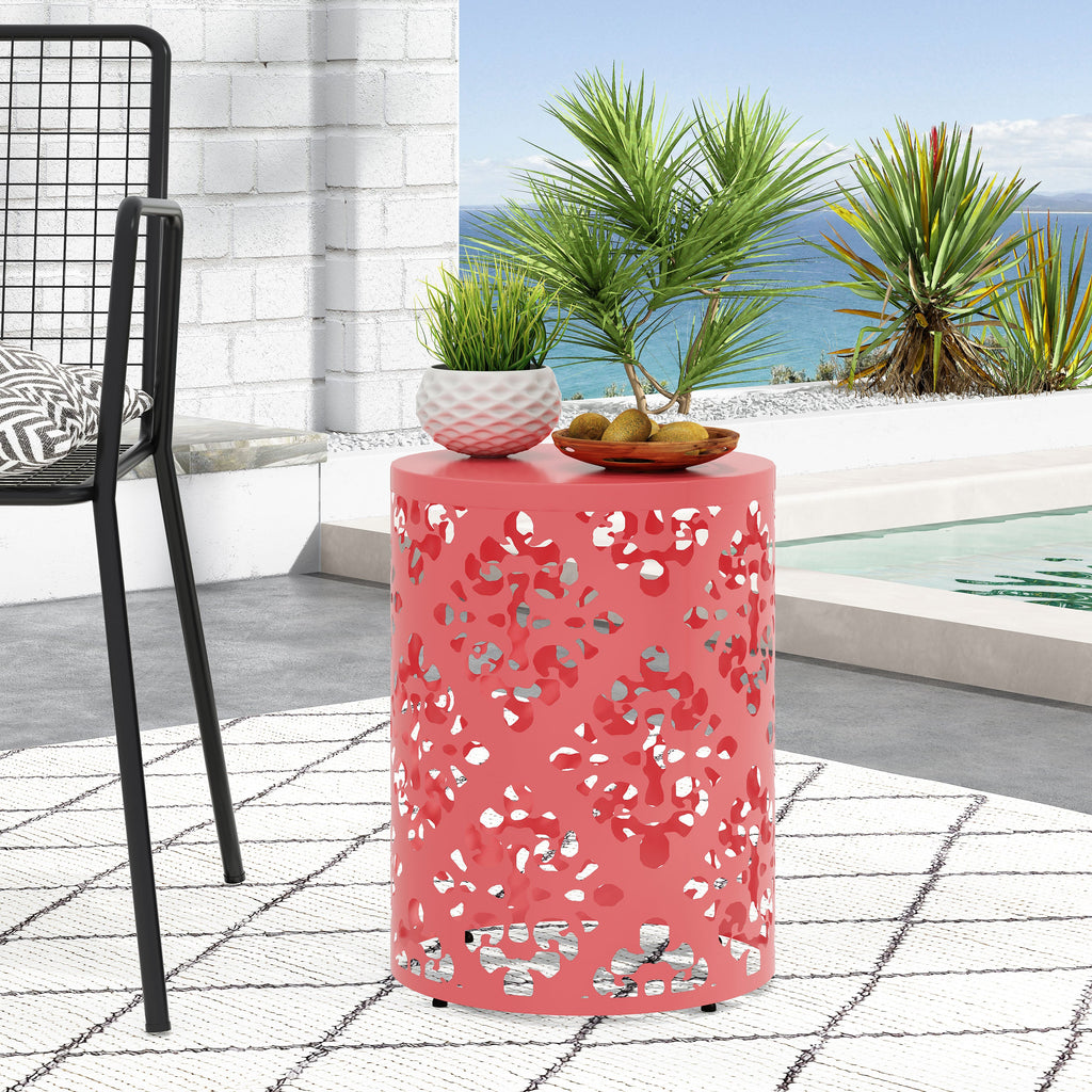 Outdoor Metal End Table - Large