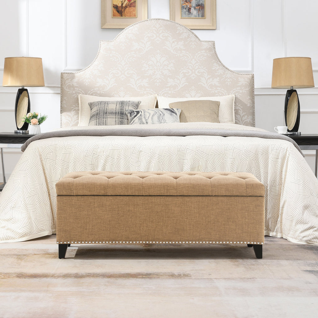 47.5" Storage Ottoman with Safety Close Hinge