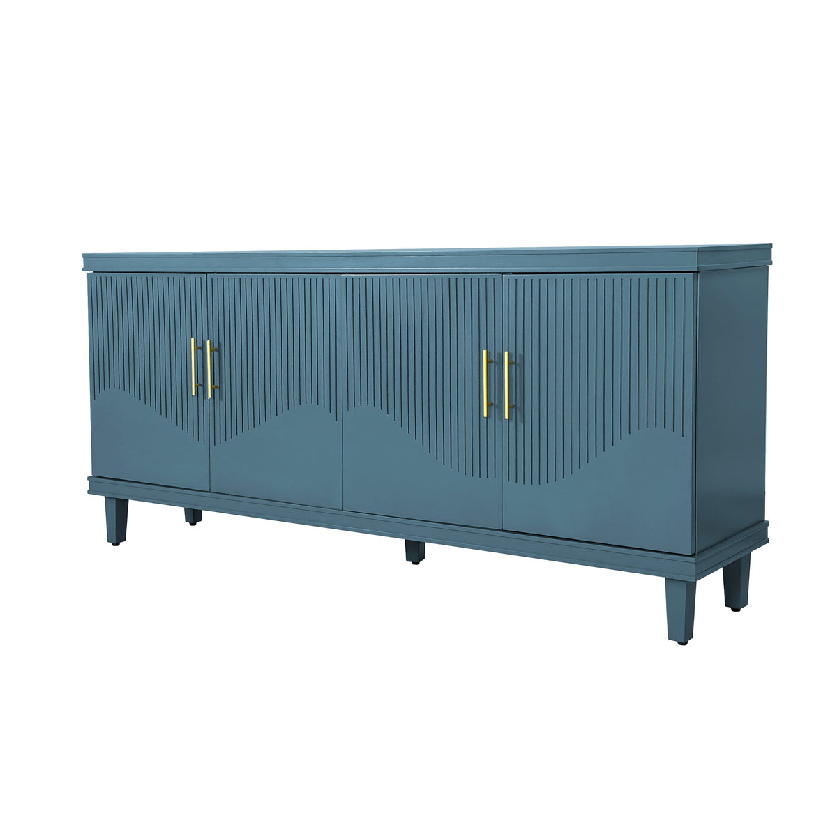 70.07" Large Size 4 Door Cabinet in Blue