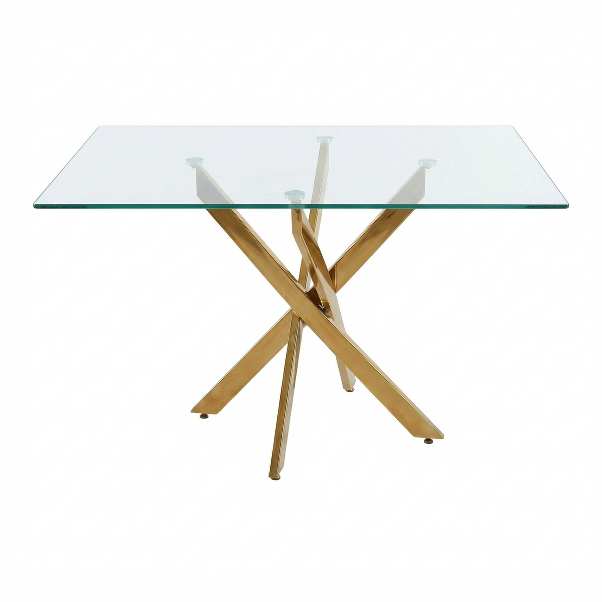 47.24" Rectangular Glass Dining Table