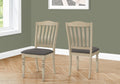 Upholstered Antique Dining Chairs Set of 2