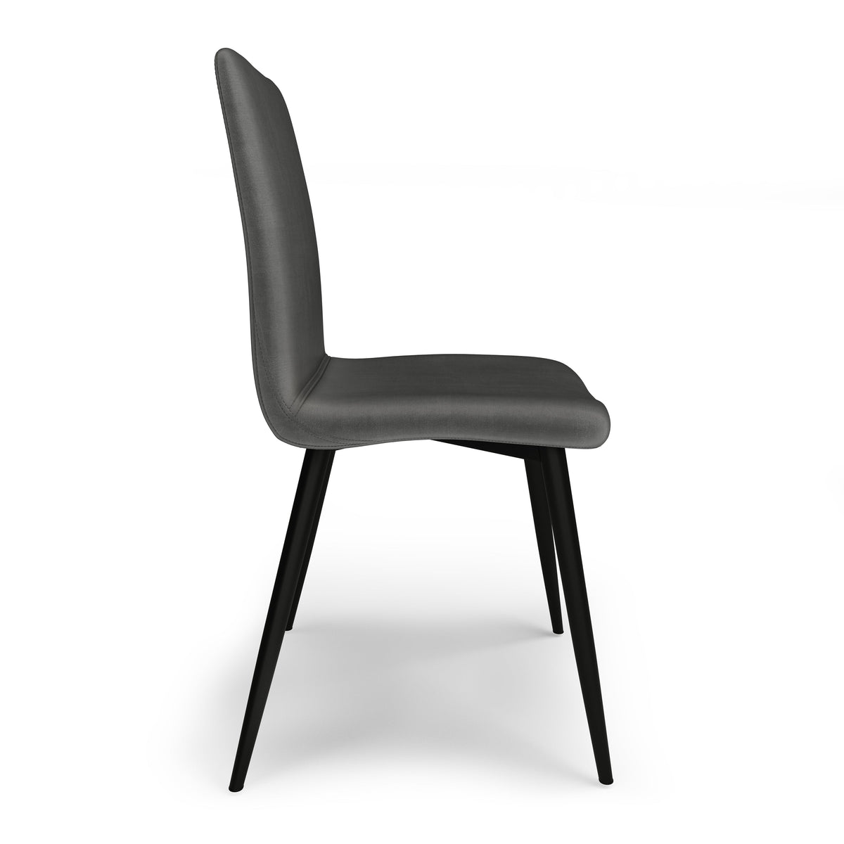 Baylor Dining Chair - Set of 2 - Dark Grey Velvet