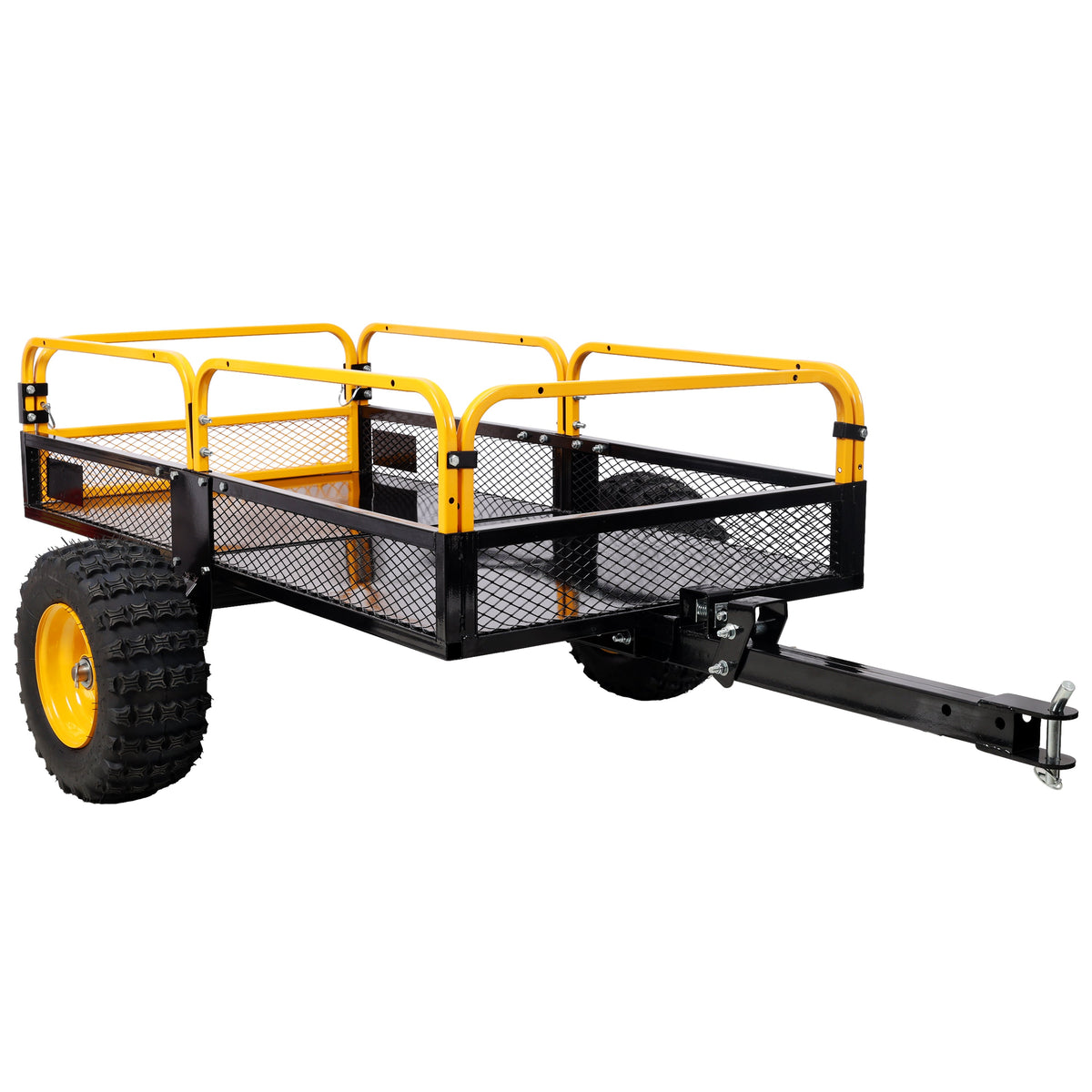 Heavy-Duty Tow-Behind Dump Cart 1000 lbs Load Capacity
