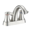 Two Handle 4 Inch Centerset Bathroom Sink Faucet with Pop-Up Drain