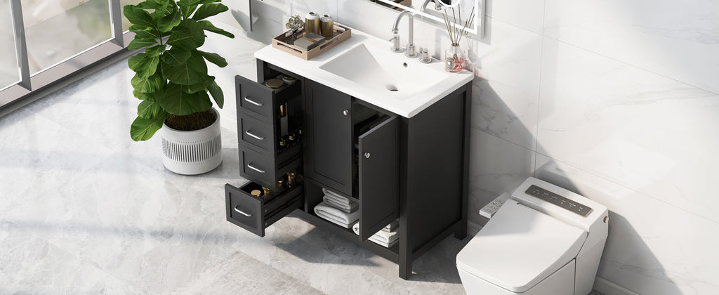 36" Bathroom Vanity with Sink Top