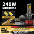 240W Super Bright Laser LED Car Headlight Bulb 4 Copper Tubes Auto Headlamp H1 H4 H7 In Stock
