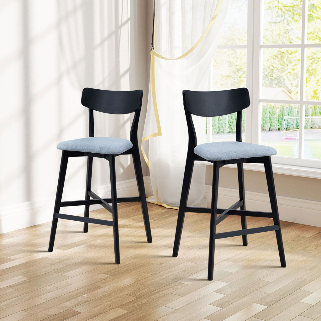 Wooden Bar Chairs Set of 2
