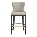 Blair Wood Upholstered Barstool in Stone