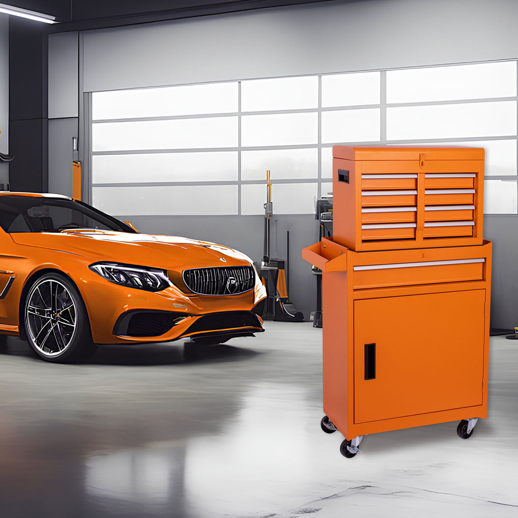5-Drawer Rolling Tool Storage Cabinet with Detachable Top Tool Box