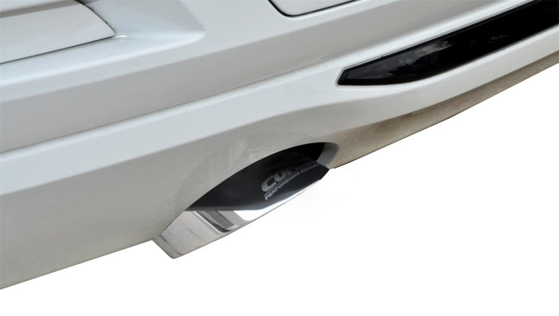 Corsa 12-14 BMW 335i Sedan AWD F30 3in Polished Touring Dual Rear Single 3.5in Tip Cat-Back Exhaust 14938