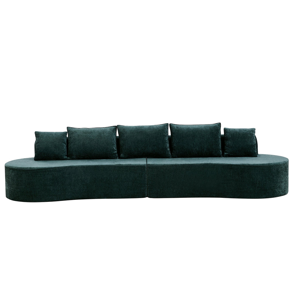 138.6" Modern Curved Modular Sectional Sofa