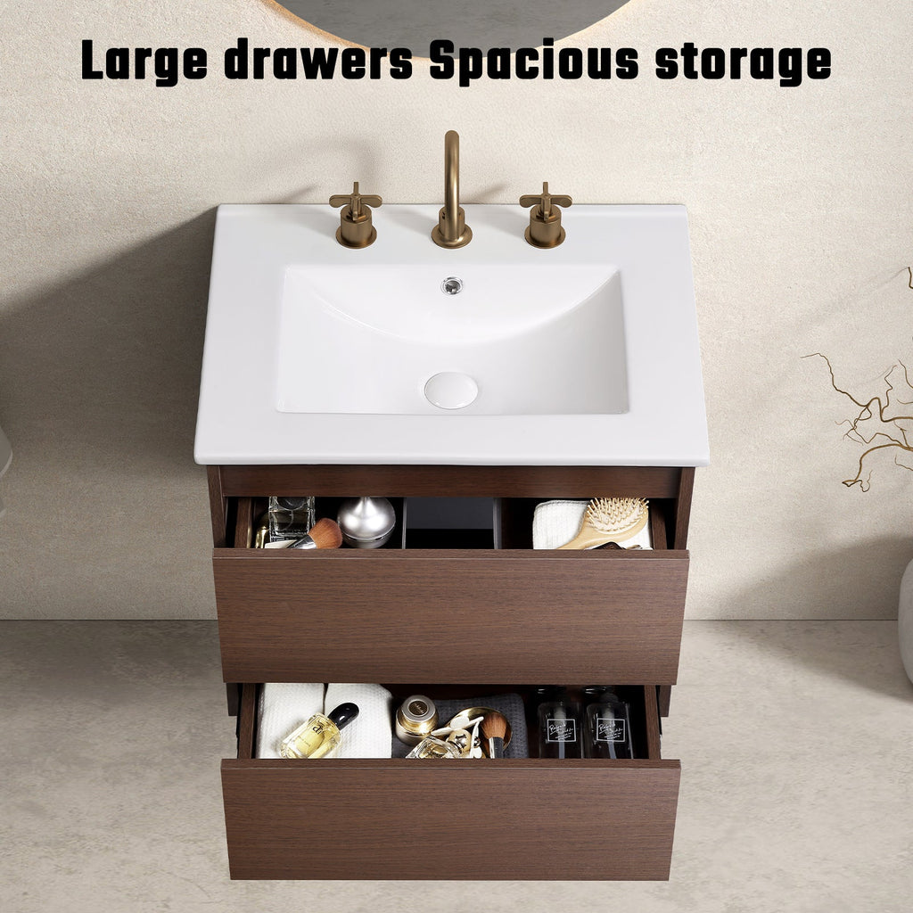 Modern Bathroom Vanity with Ceramic Basin