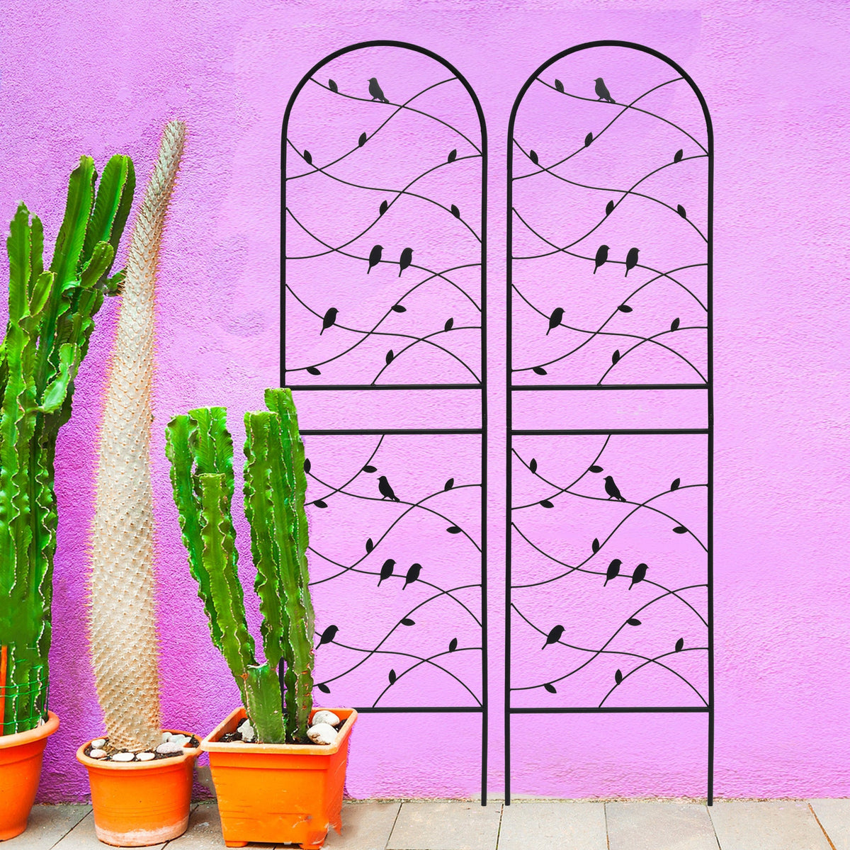 2 Pack Metal Garden Trellis 71" x 19.7"