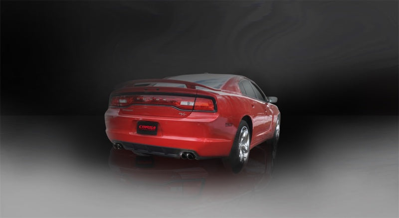 Corsa 11-13 Dodge Charger R/T 5.7L V8 Black Sport Cat-Back Exhaust 14525BLK
