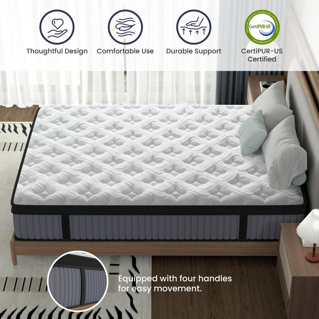 14 Inch Hybrid Mattress King – Memory Foam & Pocket Spring Bed