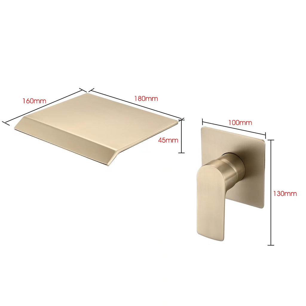 Wall Mount Bathtub Faucet Brushed
