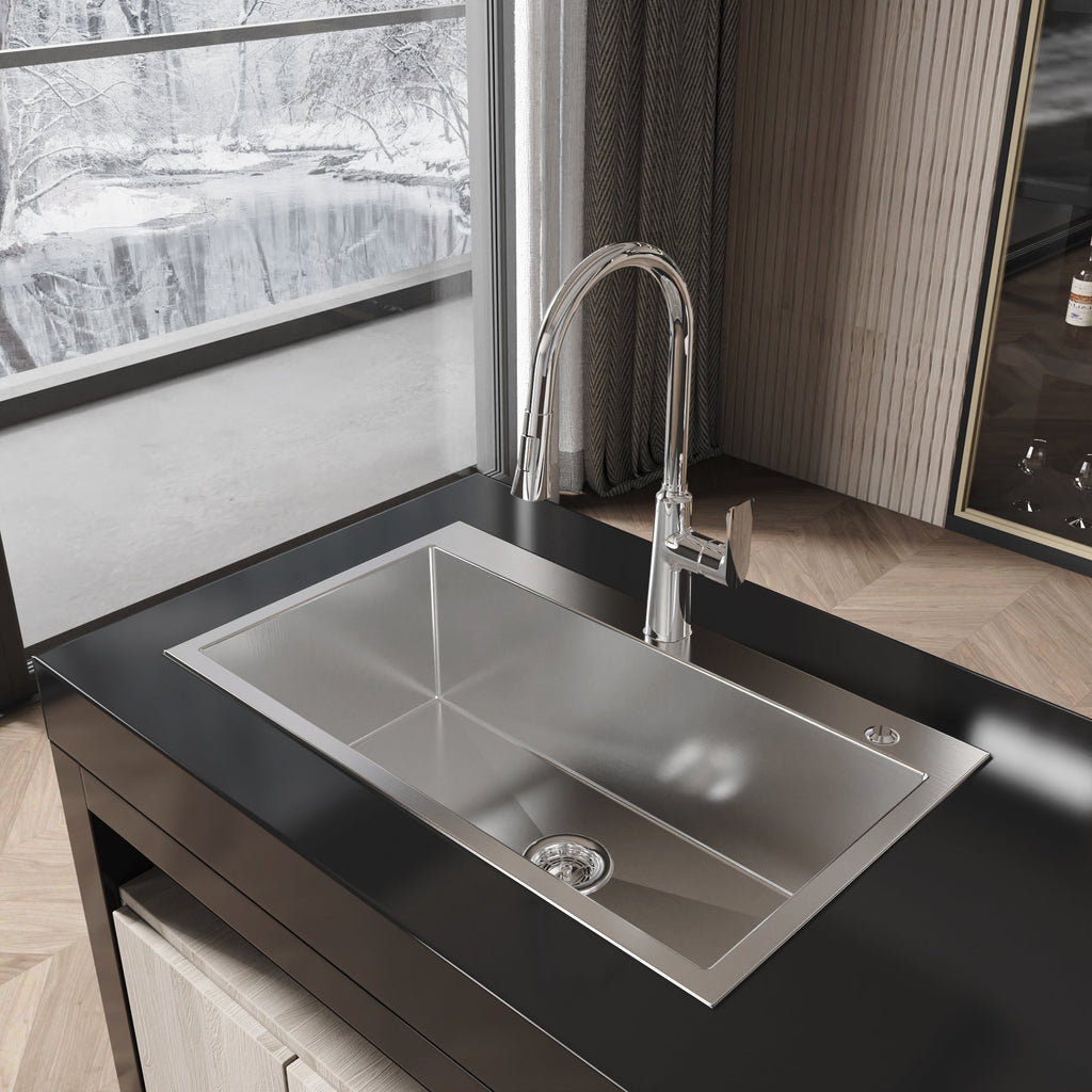 Stainless Steel Kitchen Sink - 32"x19" Single Bowl