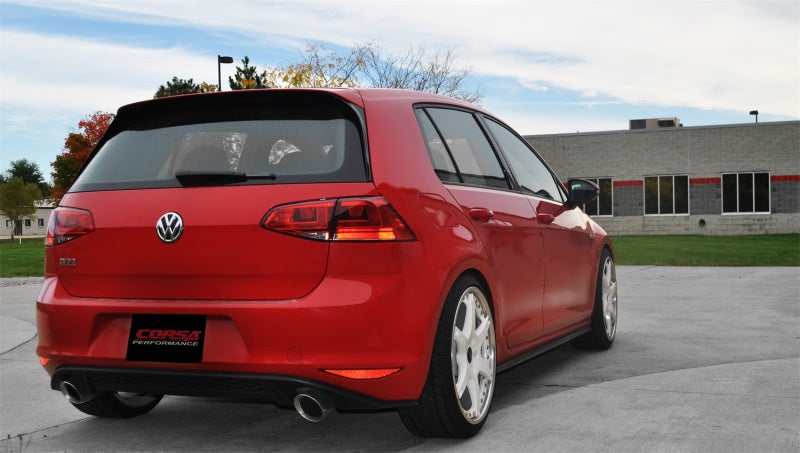 Corsa Performance 14-15 Volkswagen GTI Mk7 Polished Sport 3.0in Cat-Back Dual Rear Exit