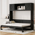 Full Size Murphy Bed with Storage Cabinets