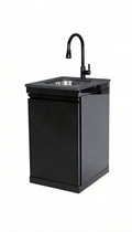 Double Door Sink Cabinet with Tap Stainless Steel Outdoor Kitchen
