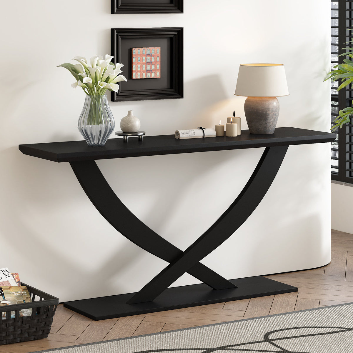 Mirod 57'' Modern Rustic Console Table